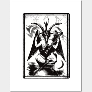 Baphomet sg guitar transparent Posters and Art